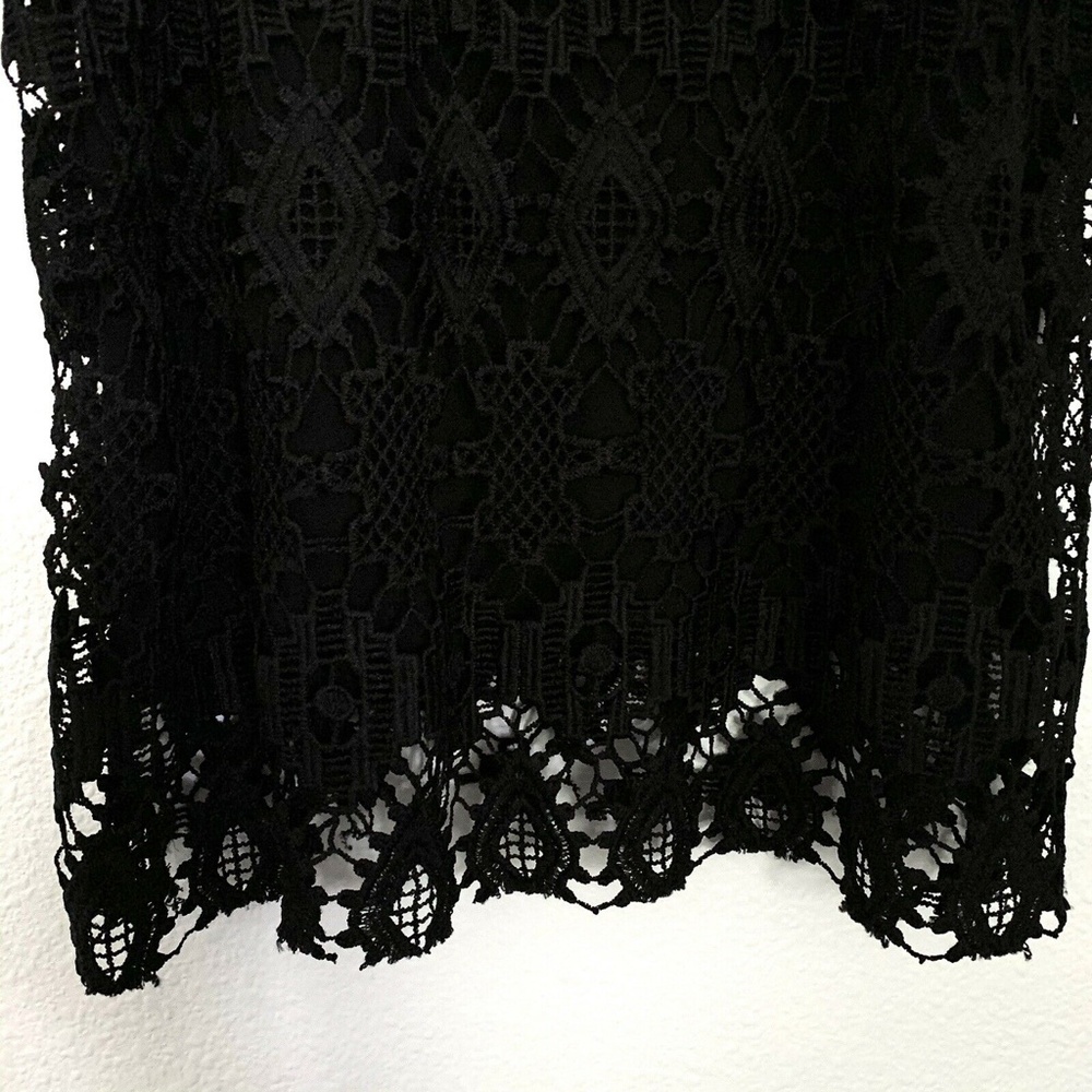 Zara Black Guipure Lace Sleeveless Camisole Top - Picture 4 of 8